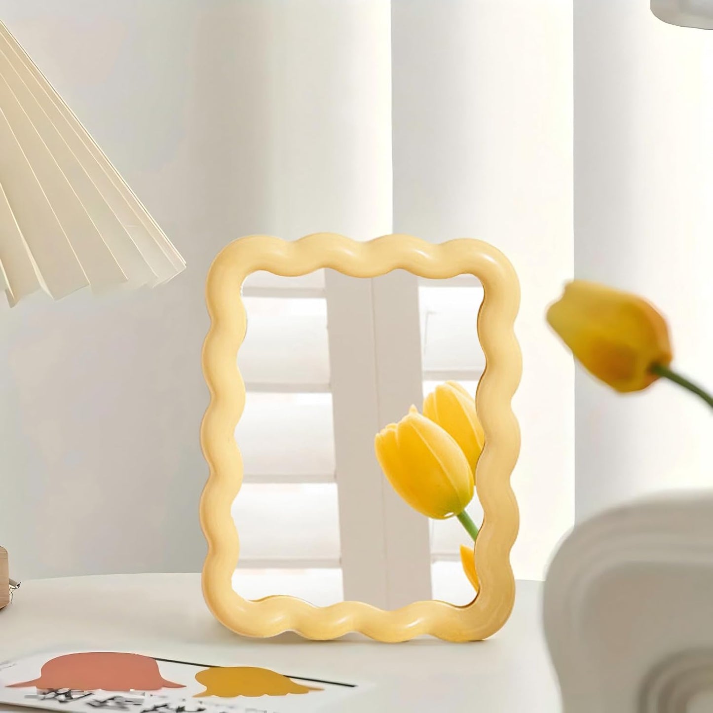 Pinterest Wavy Handy Desk Mirror