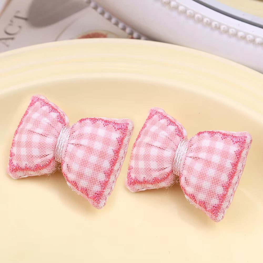 Cute Plaid Bow Hair Clip (Single pc)