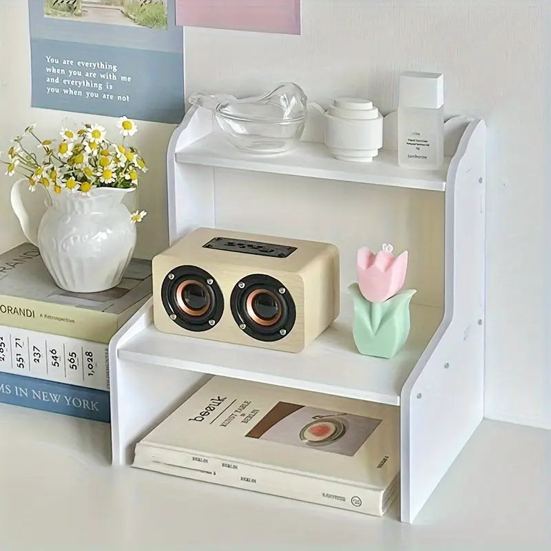 Double-Tier Desktop Organizer Shelf - DIY