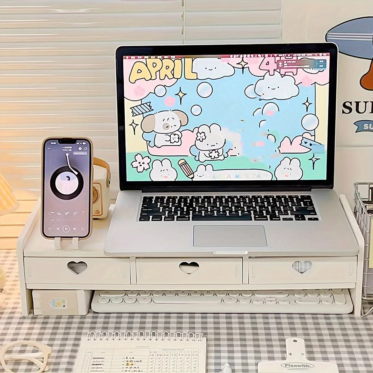 Mellow Racks Desktop Desktop Storage Rack With Drawers - Ready To Ship – Crazily Kawaii