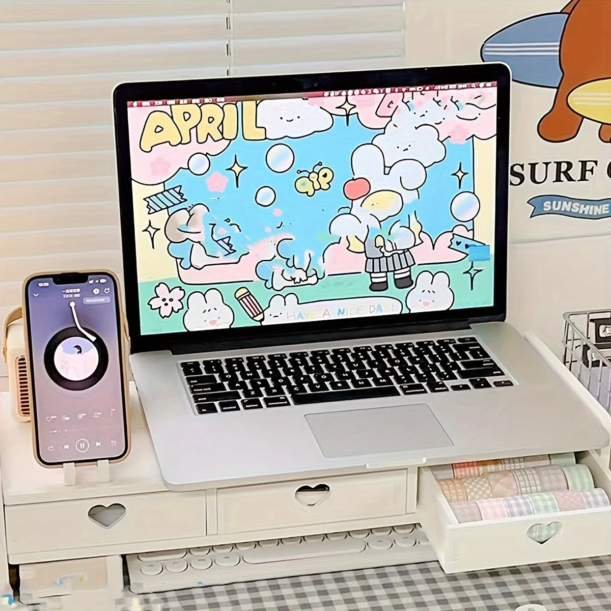Desktop Storage Rack With Drawers -  Ready to Ship