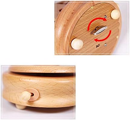 Rotating Windmill Wooden Music Box