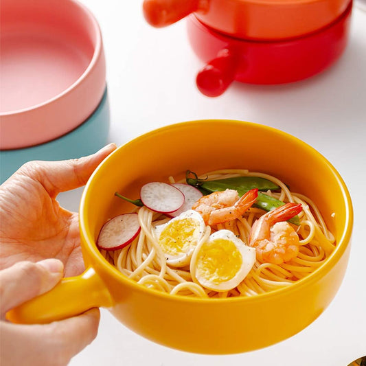 Ceramic Handle Bowl/Tableware - Matte Finish